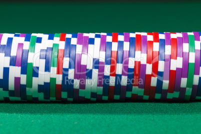 Colorful poker chips