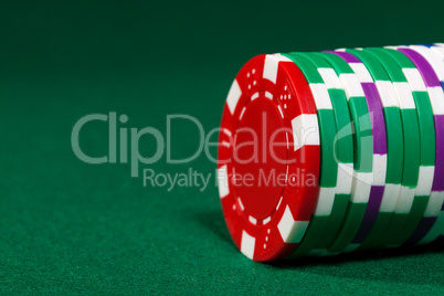 Colorful poker chips