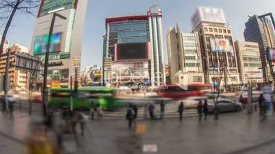 Seoul City Zoom 175 Gangnam Traffic and Pedestrians