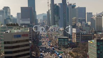 Seoul City zoom 184 traffic and architecture