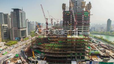 Seoul City 225 Construction Jamsil Lotte World
