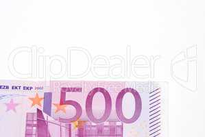 500 euro grossansicht auf weiss