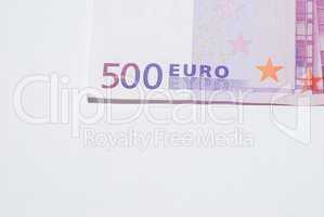 500 euro auf weiss oben grossansicht