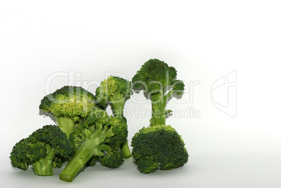 frischer brokoli auf weiss
