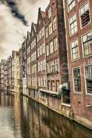 Amsterdam, Netherlands. Beautiful typical city architecture