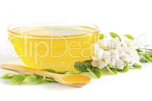 Honey in glass bowl