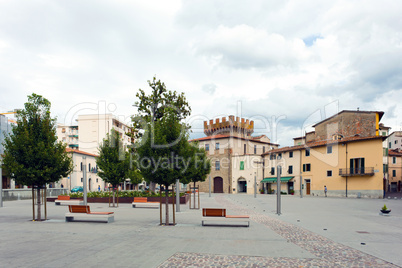 Center square in Motevarchi - Tuscany - Italy