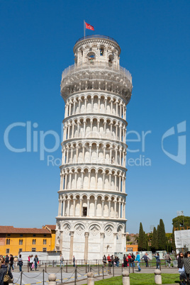 Leaning Pisa tower in Italy