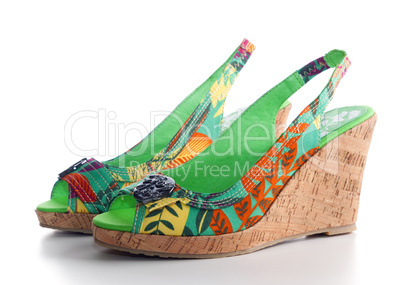 Hawaii shoes on ehite background