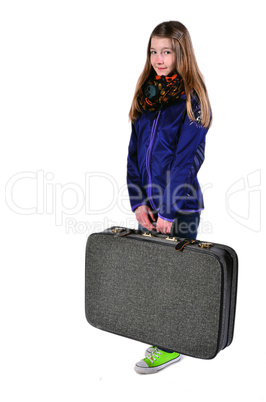 Mädchen mit Koffer