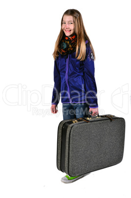 Mädchen mit Koffer