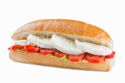 Sandwich with mozzarella