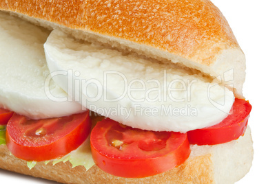 Sandwich with mozzarella