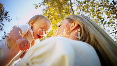 Mother and Baby Fun Outdoors