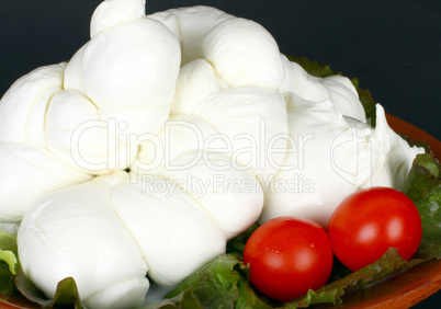 Braid of Italian mozzarella