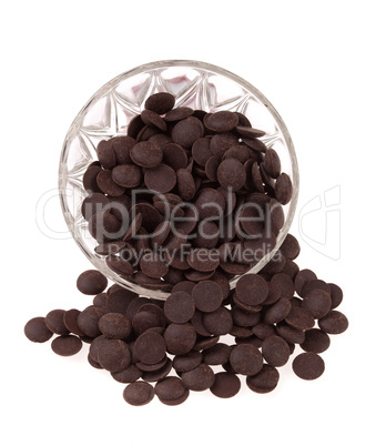 Delicious chocolate pralines isolated on white