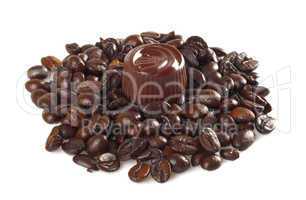 Chocolate and coffee beans