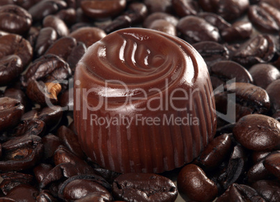 Chocolate and coffee beans