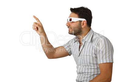 Boy with 3D glasses