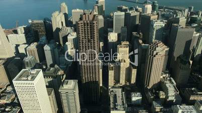 Aerial view of downtown San Francisco center, USA