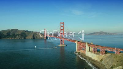 Aerial view of the Golden Gate Bridge, San Francisco, USA