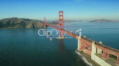 Aerial view of the Golden Gate Bridge, San Francisco, USA