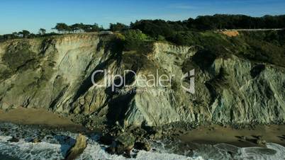 Aerial view over coastland of the city of San Francisco, USA