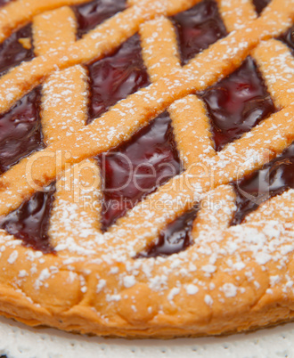 sweet tart with cherry jam