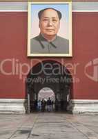 tiananmen gate of heavenly peace, portrait of mao, beijing