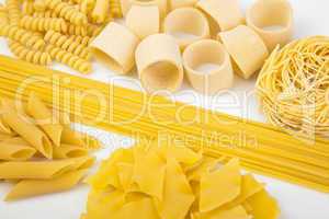 Variety of Italian pasta