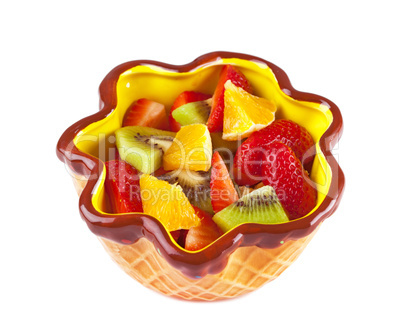 fruit salad in the bowl