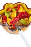 Fruit salad in the bowl
