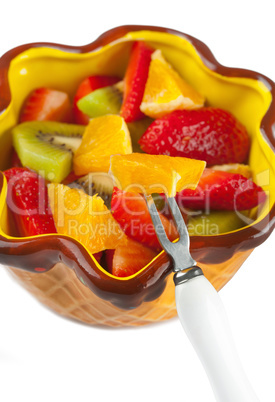 fruit salad in the bowl