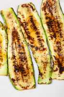 Grilled zucchinis with balsamic vinega