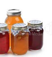 Homemade Marmalade,Jam And Honey