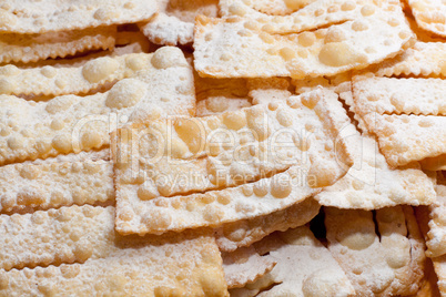 chiacchiere or frappe italian cake