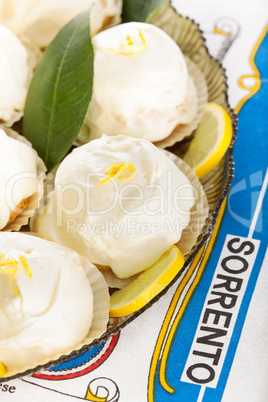 Typical italian lemon dessert from Sorrento