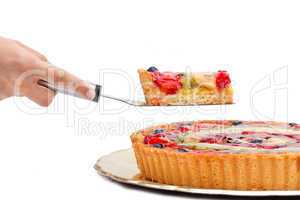 Slice of fruit cake