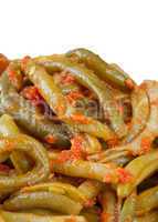 Green bean with tomato sauce