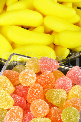 Mixed colorful jelly candies