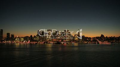 Aerial sunset  view of Fishermans Wharf, San Francisco, USA