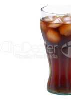 Glass of cola with ice