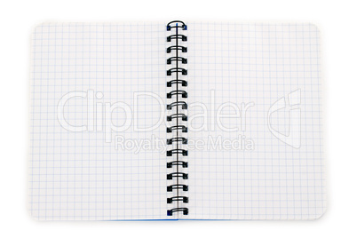 Notizbuch blau kariert liegend - Notebook blue checked lying