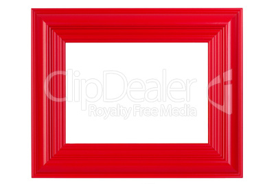 Rot lackierter Holzrahmen - Red varnished picture frame