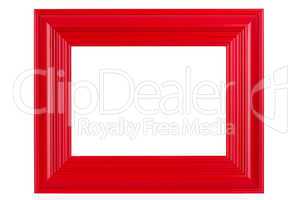 Rot lackierter Holzrahmen - Red varnished picture frame