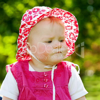 Infant portrait in garden