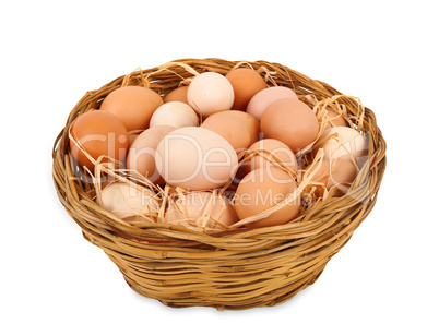 Basket with eggs