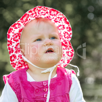 Infant portrait in garden