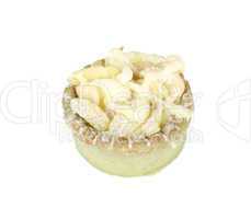 Pastry on white background