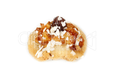 Pastry on white background